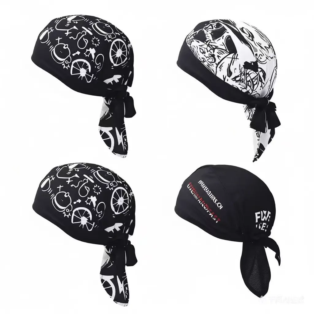 

Retro Outdoor Sports Cycling Pirate Hat, Skull Checkered Print Street Style Headscarf,Breathable UV Protection Men's Fashion Cap