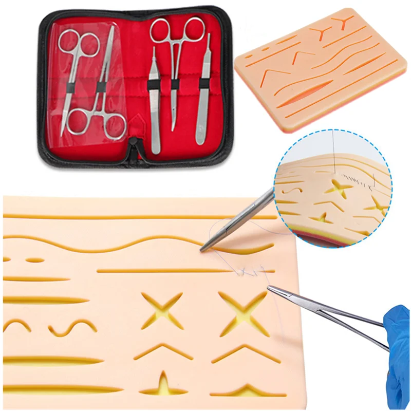 

Набор для обучения хирургическим швам, силиконовый, искусственный, для медицинских тренировок, имитация ран