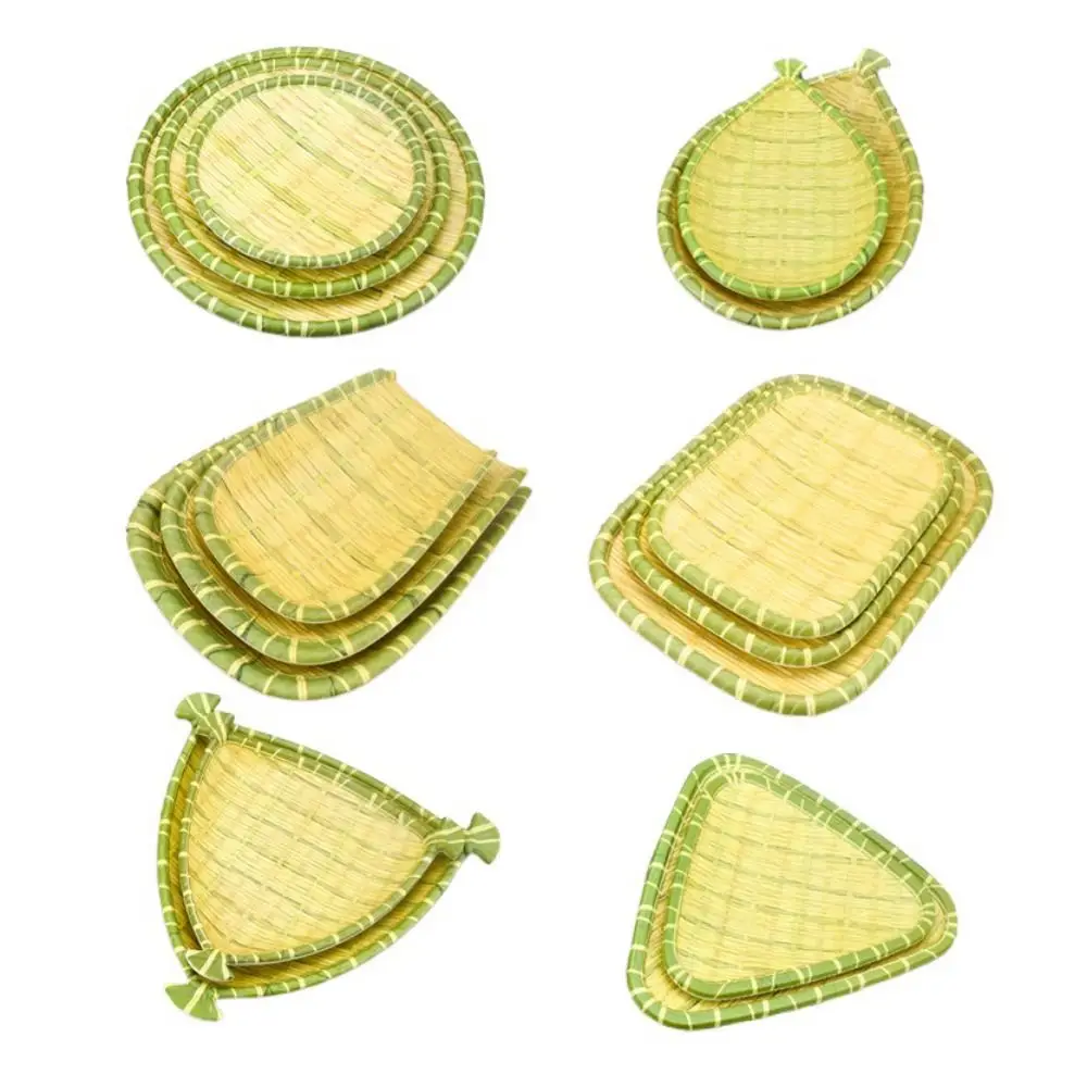 Imitation Bamboo Weaving Hot Pot Vegetable Plate Multiple Styles Green Vegetable Fruit Tray Melamine Barbecue Plate Home