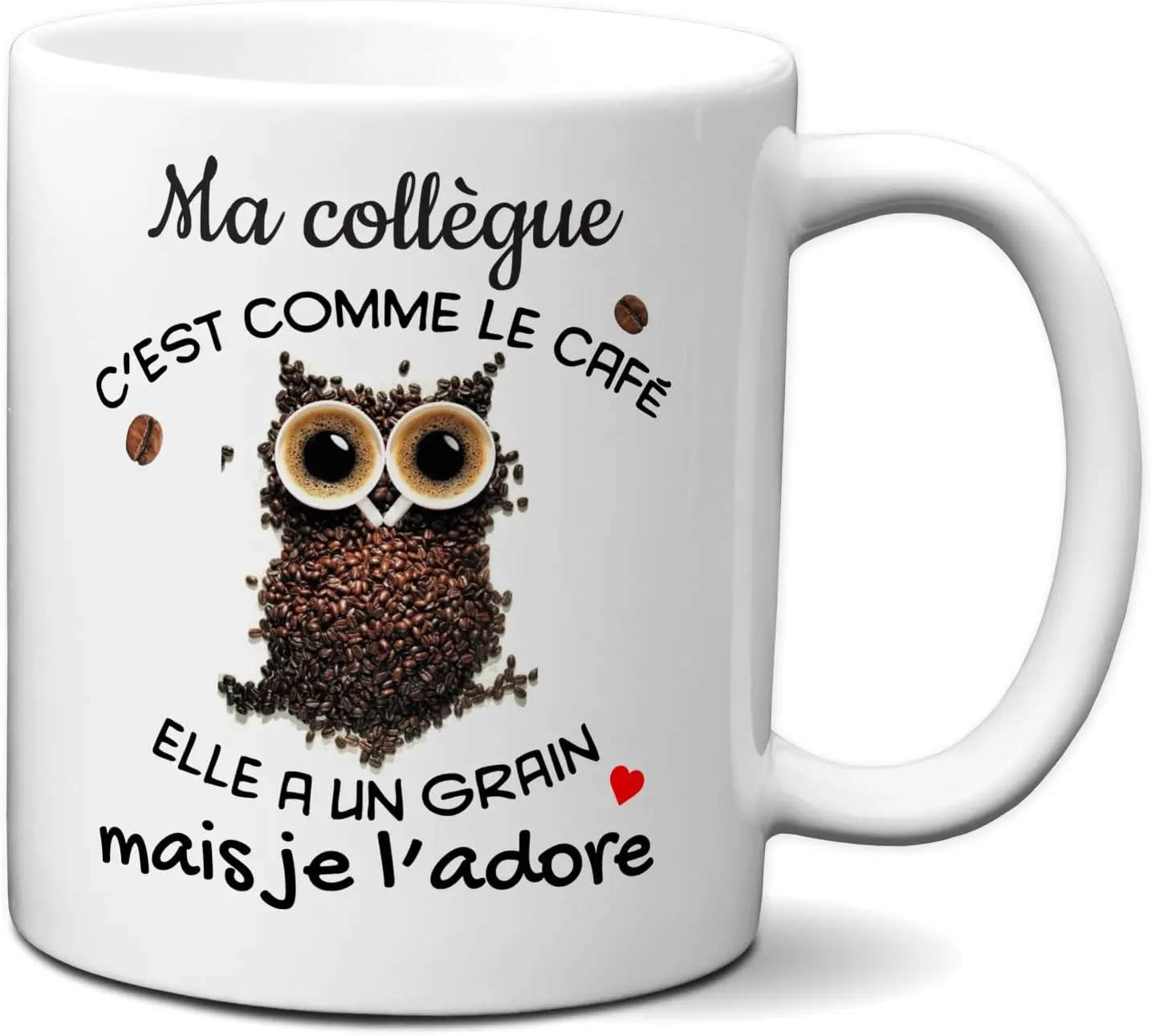 Mein Kollege ist wie ein Café – Einzigartiger französischer Kaffeebecher als Geburtstagsgeschenk für Kollegen, Abschiedsgeschenk im Büro, originelle Kaffee- und Teetasse