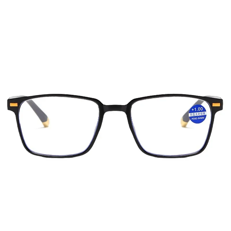نظارات قراءة مربعة كبيرة الحجم للنساء والرجال وصفة طبية تحجب الضوء الأزرق نظارات طويل النظر نظارات الكمبيوتر + 1.0 إلى + 4.0