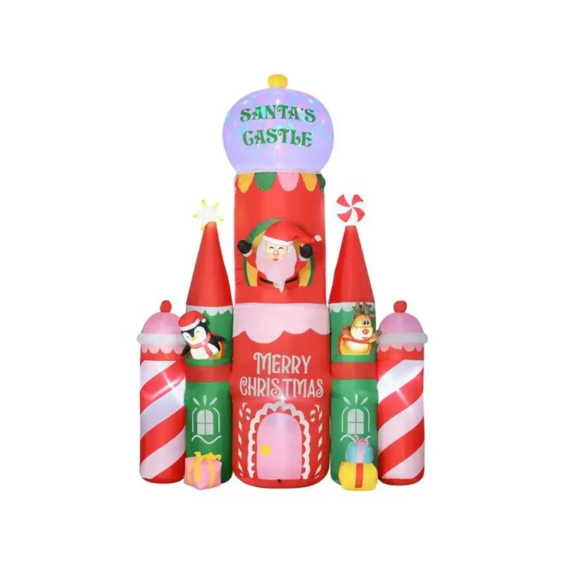 زينة عيد الميلاد القابلة للنفخ لقضاء العطلات في الهواء الطلق، زخرفة حديقة عيد الميلاد الاحتفالية، ديكور تفجير لفصل الشتاء