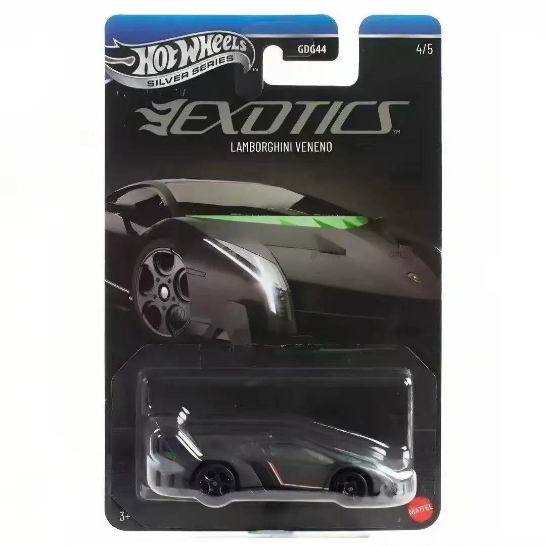 Hot Wheels Alloy Diecast Car Model Exotics Silver Series Gdg44 Ferrari Lamborghini Collectible Adult Collection Display Car Gift