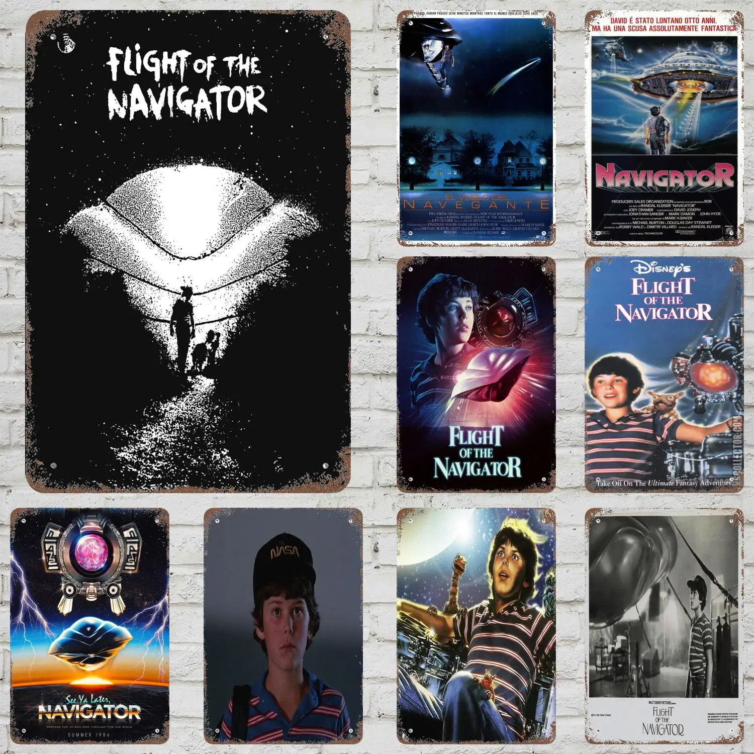 

MINISO Flight of the Navigator Retro Vintage Tin Sign Poster Decorative Plaque Metal Plate Wall Decor