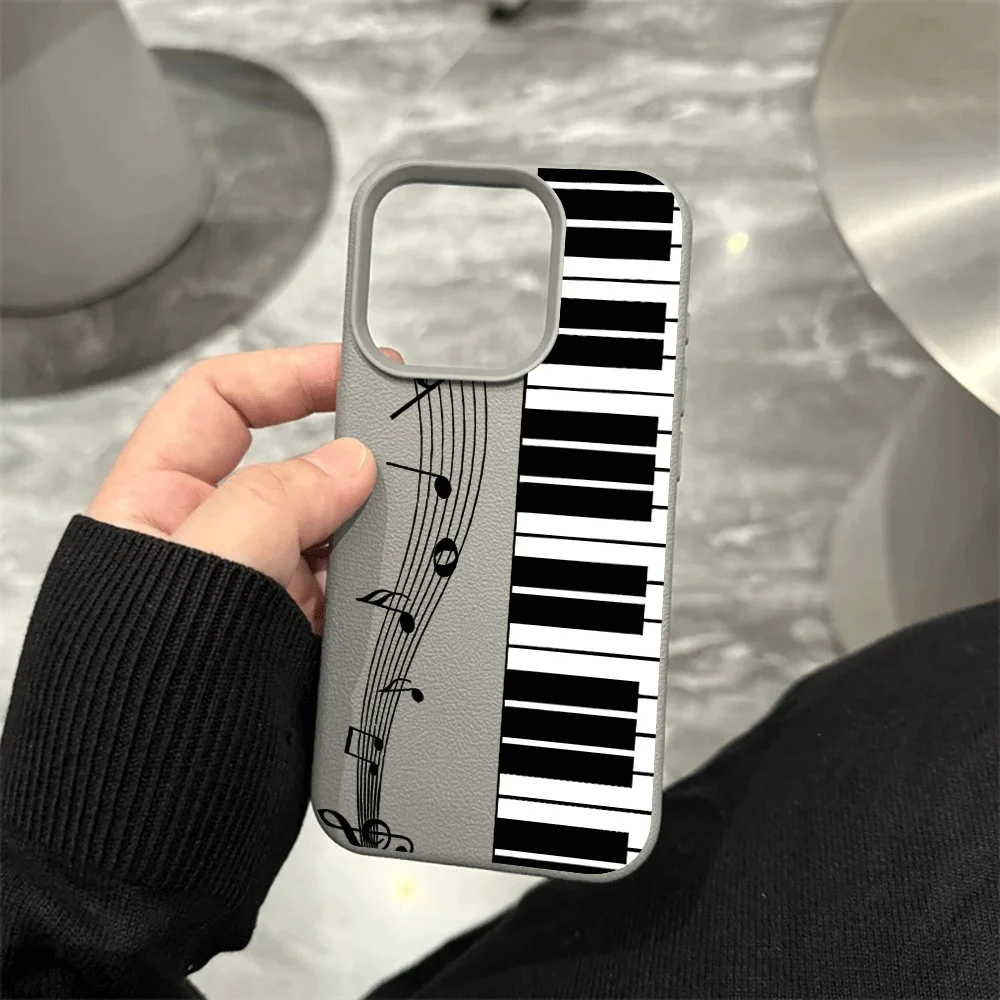Klaviertasten-Handyhülle für iPhone 17 16 15 14 13 12 Pro Max 16 15 14 Plus 17 16 15 14 13 12 Pro 17Air Silikon-Matt-Cover – Detail 9