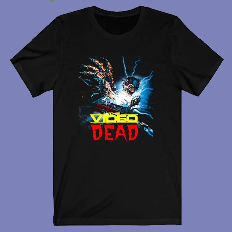 تي شيرت The Video Dead للرجال باللون الأسود مقاس S-3XL