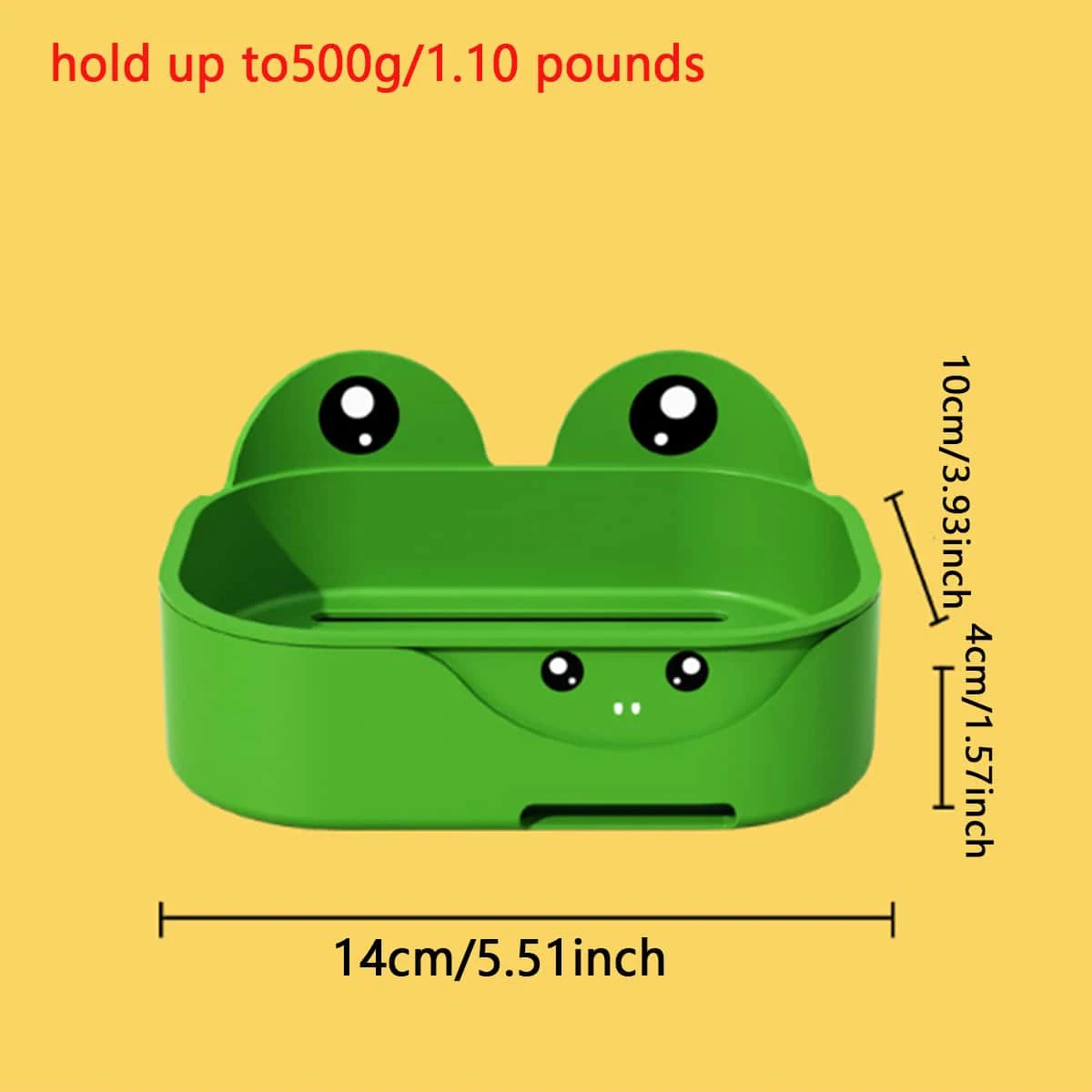 1PC - Bathroom Perforated Free Wall Hanging Cute Cartoon Household Frog Soap Box