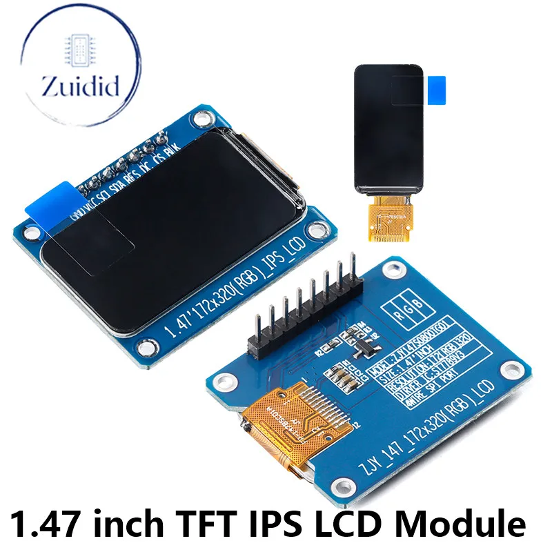 

Полноцветный ЖК-экран 1,47 дюйма 1,47x172 SPI TFT HD IPS, дисплей 320*172 ST7789, контроллер 320 в, интерфейс SPI