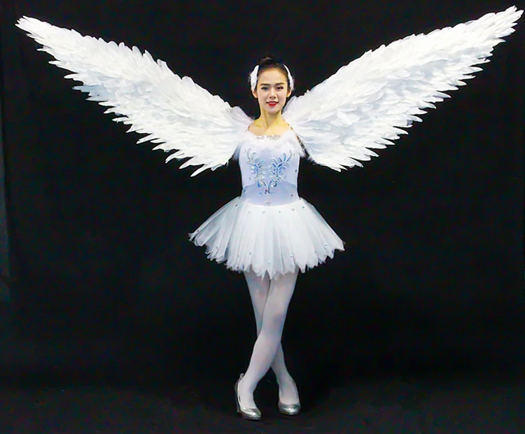 

Creative White Feather Black Feather Wings Adult Model Walk Show Cos Party Wing Shooting Props Murals Wall Decoration Prop Craft
