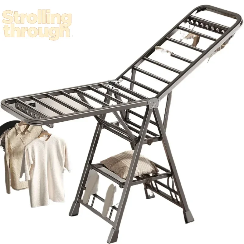 

Складная напольная сушилка для белья, домашняя сушилка для одежды, вешалка для одежды в спальню, портативная стойка для хранения одеял