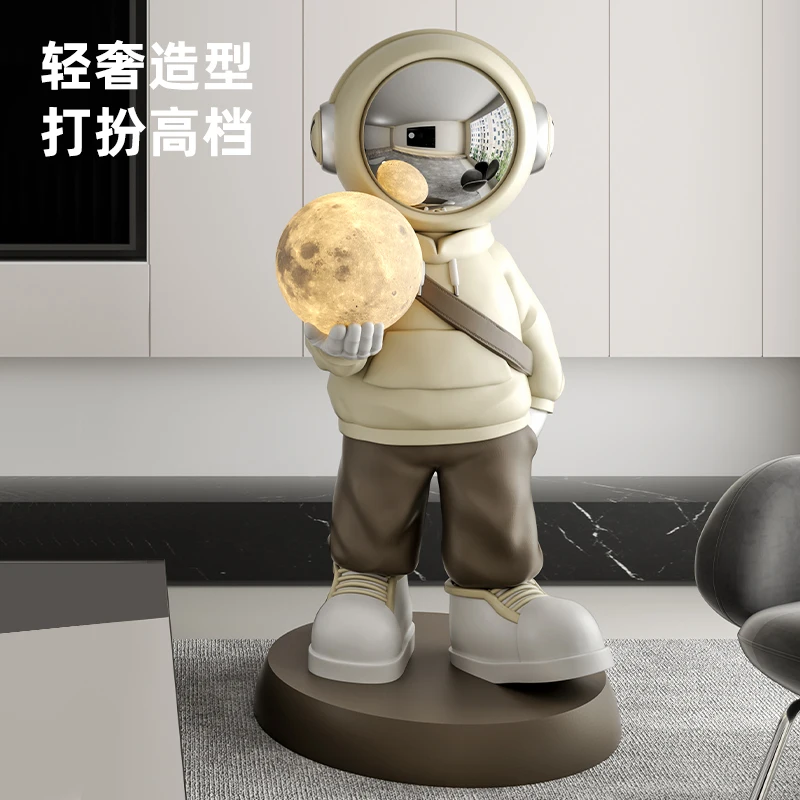 

Light Luxury Astronaut Big Decorations Living Room Sofa Floor Spaceman Light Decoration Opening and Housewarming New Home Gift