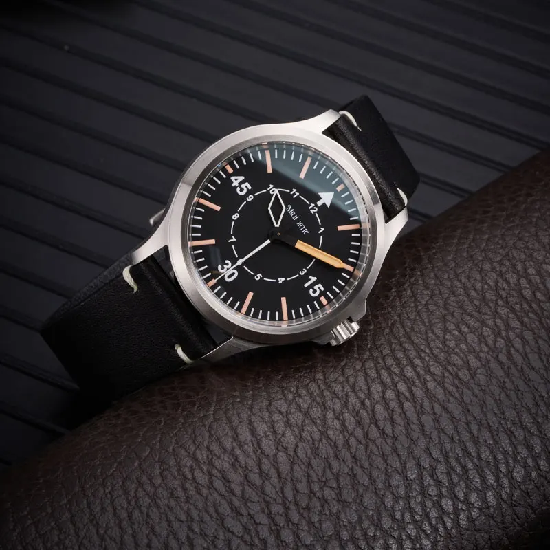 ساعة ميليفورتيك العسكرية للرجال جلدية ستانلس ستيل مقاومة للماء M111 فاخرة NH38 39 مللي متر ساعة ميكانيكية أوتوماتيكية #2
