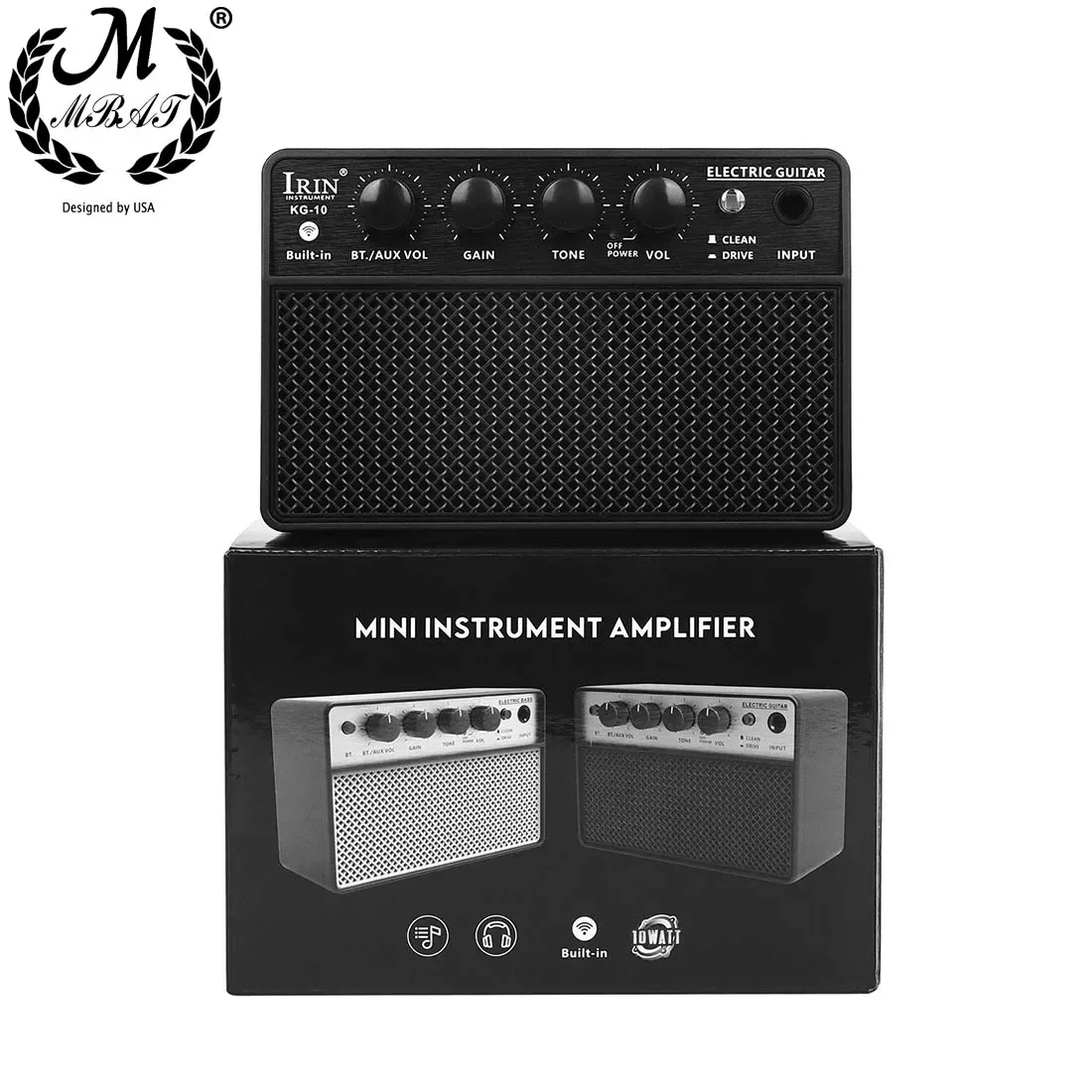 

Mini Lightweight Guitar Amplifier 10W Bass Electronic Guitar Amp Guitar Amplifier Speaker with 6.35mm Universal Interface
