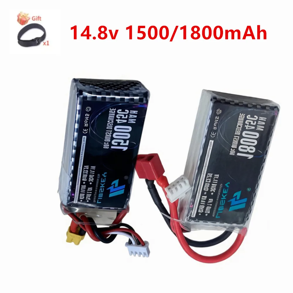 4S 1500mAh 1800MAH Lipo Battery 14.8V Battery 45C For FPV RC Drones Boats Car Quadcopter RC Toys Spare Parts 14.8V Bateria