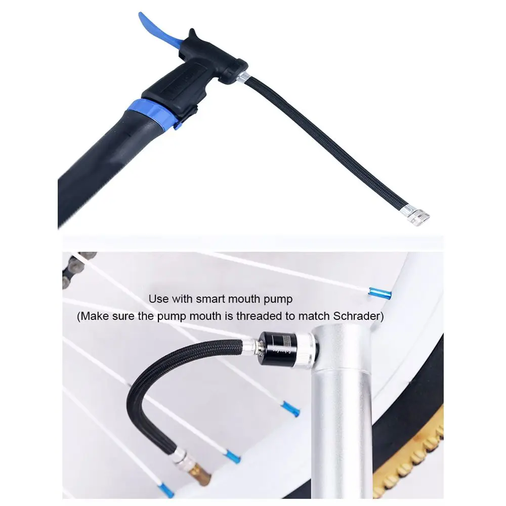 

Needle Valve Longer Use150Psi Schrader Pumping Service Parts Tube Pipe Cord Bike Hose Adapter Pump Extension Hose Bicycle Pumps