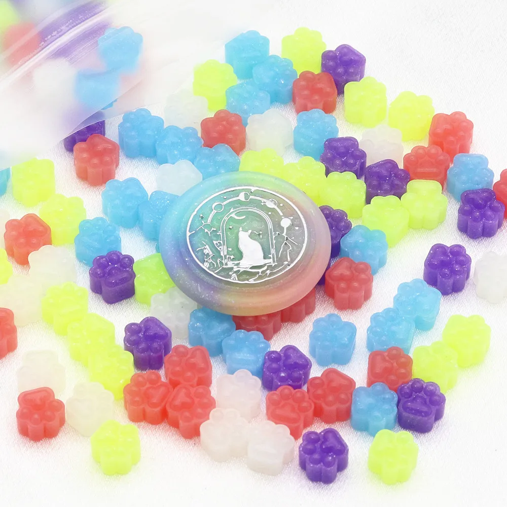 100 stuks Cat-Paw zegellak kralen voor lakzegel stempel, kaart envelop, huwelijksuitnodiging, cadeauverpakking, waslak voor zegels