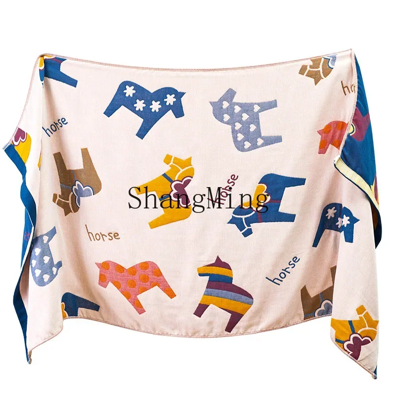 CL oversized bath towel, pure cotton four-layer gauze, multi-functional sofa towel, blanket, adult lunch break