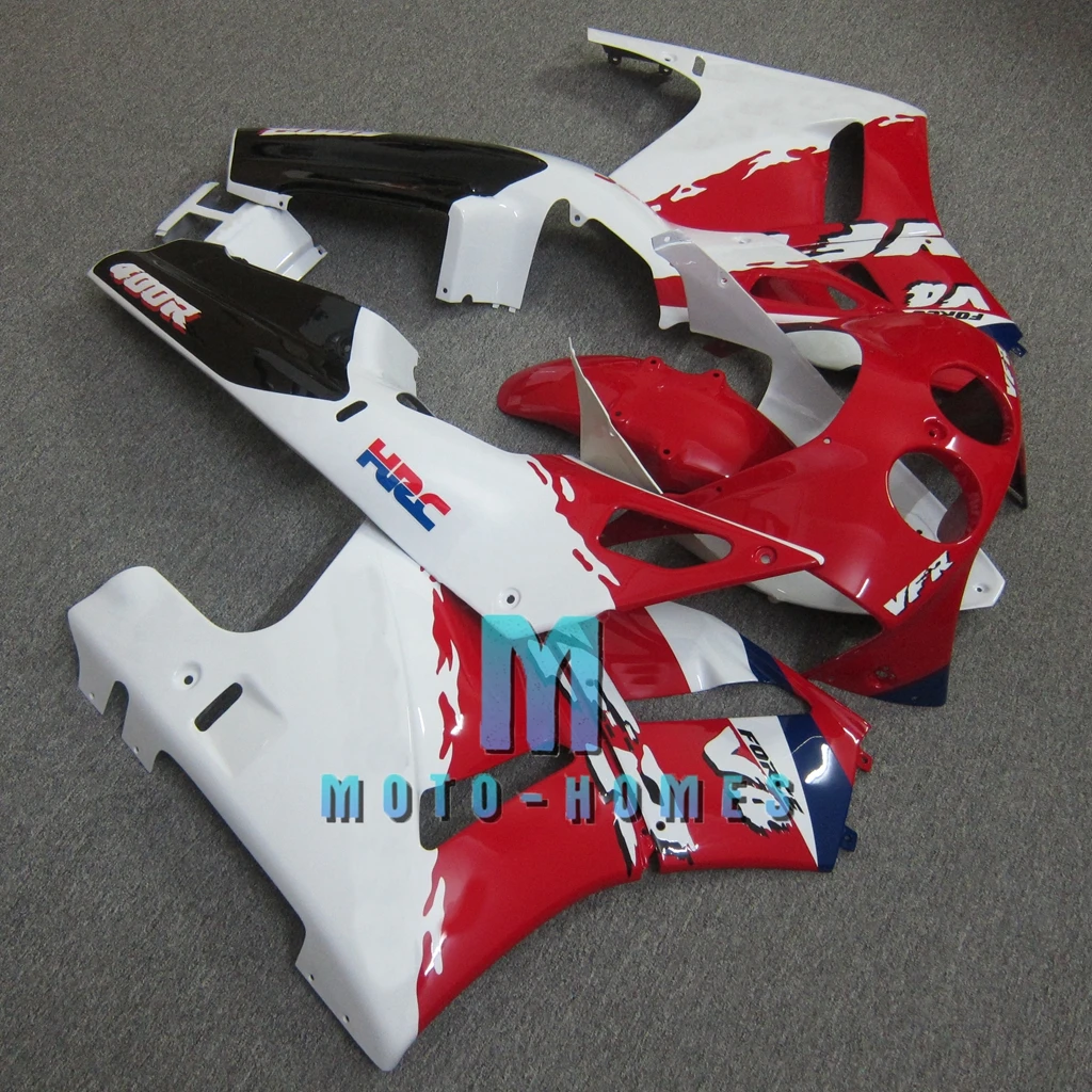 Free Custom VFR 400 MC30 Motorcycle Bodywork for Honda VFR400R NC30 1988 1989 1990 1991 1992 V4 Body Rebuild Bike Red White