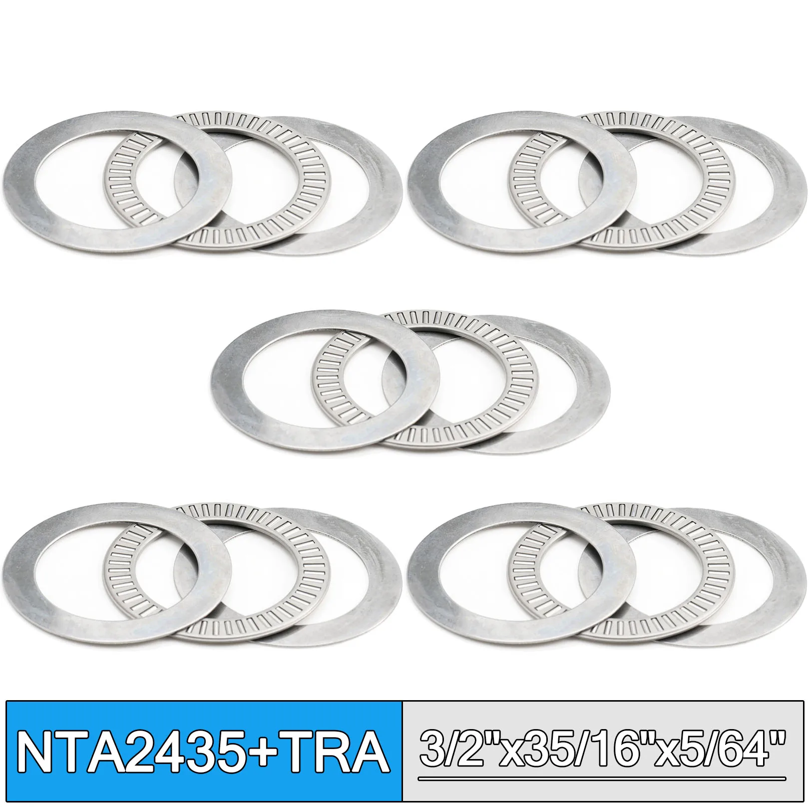 NTA2435 + TRA Inch Thrust Needle Roller Bearing With Two TRA2435 Washers 38.1*55.55*1.984mm 5Pcs TC2435 NTA 2435 Bearings