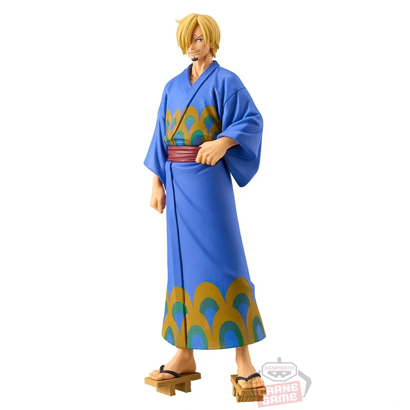 Bandai Banpresto One Piece DXF The Grandline Series Wanokuni Sanji Yukata Ver. 17Cm Anime oryginalna figurka Model zabawkowy prezent