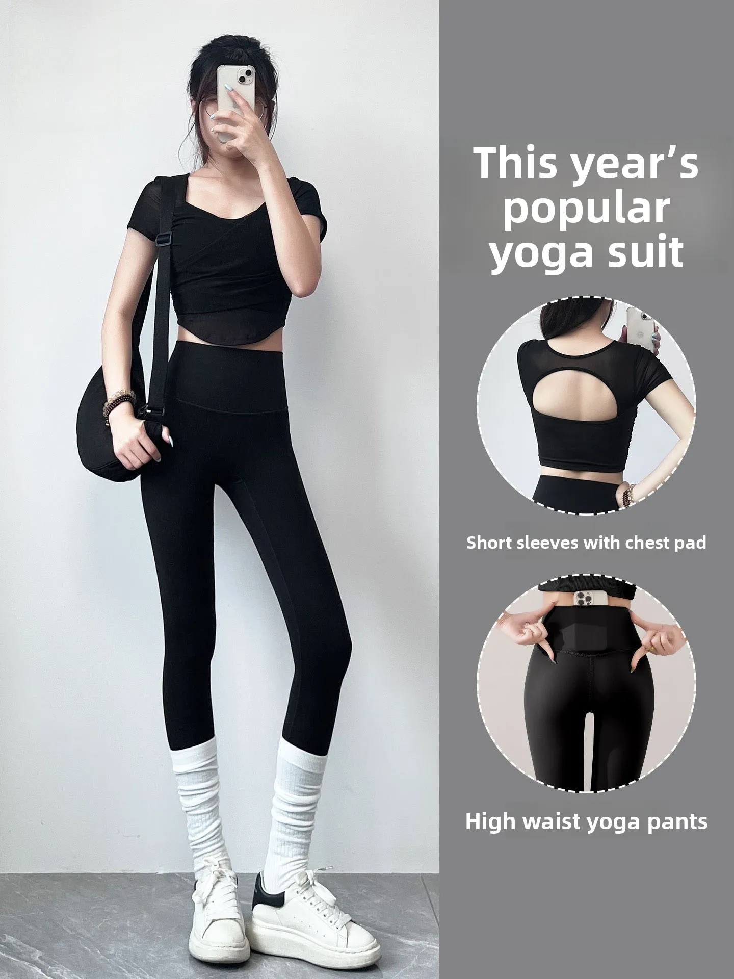

Ele Yoga Fitn Женский костюм для пилатеса Qui Dry Profional Gymwear Long Pants ort Sve round Ne Комплект из двух предметов