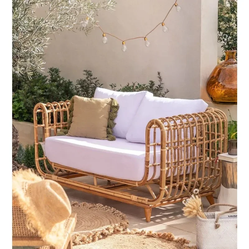 

2-Seat rattan sofa country style