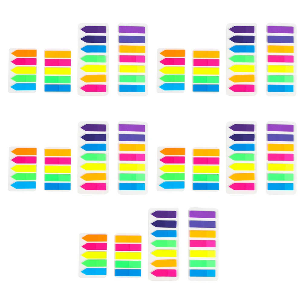 

10pcs Index Stickers Fluorescent Adhesive Re Positionable Classification Book Labels Memo Notes Page Markers