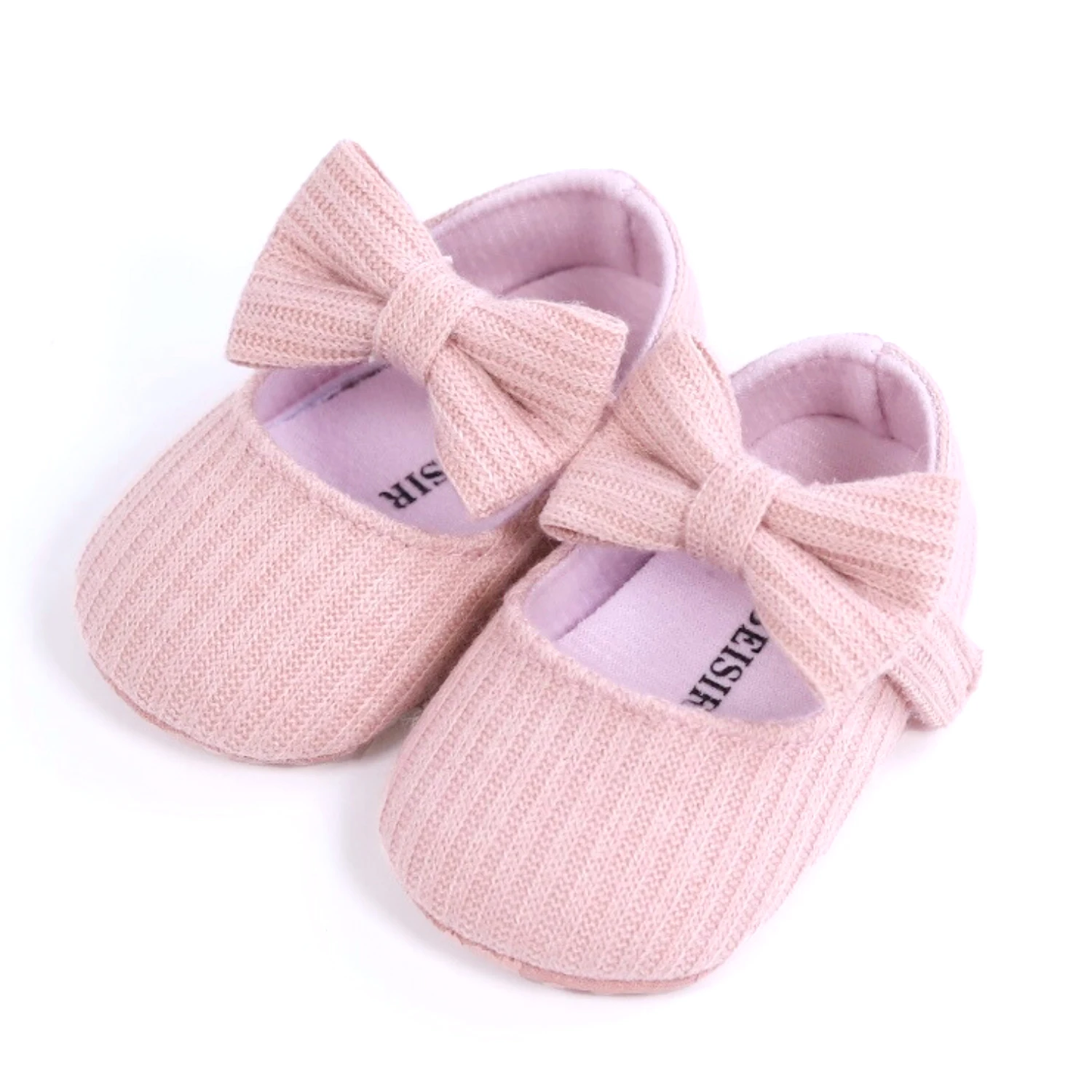 Trendy Cute Bowknot Mary Jane Shoes For Baby Girls, Comfortable Lightweight Non Slip Walking Shoes For Indoor Outdoor Party, Spr