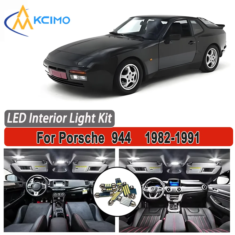 

Kcimo For Porsche 944 1982-1986 1987 1988 1989 1990 1991 Premium Bright LED Interior Dome Map Trunk Light Kit Car Led Lamps