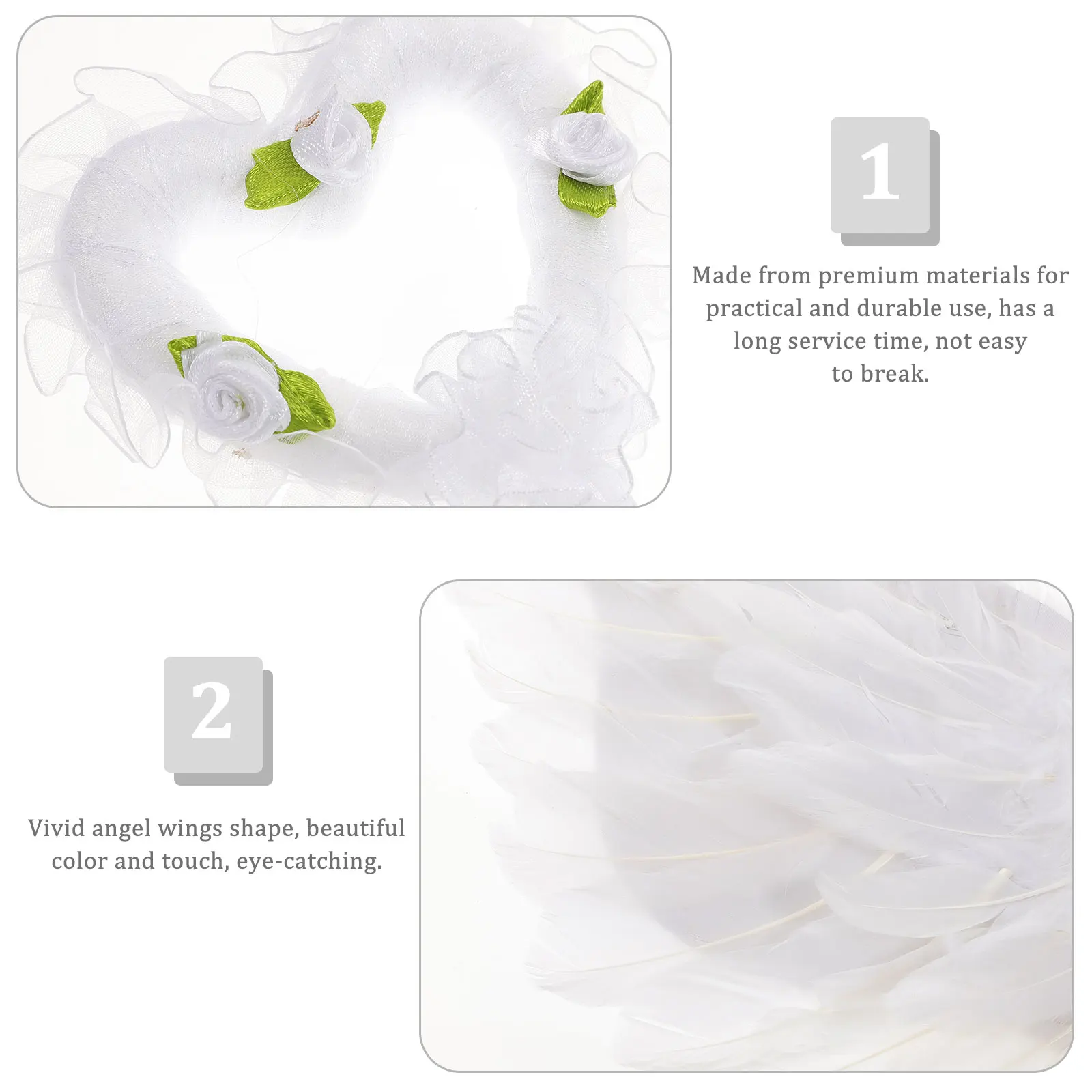 

Angel Wings Fairy Outfit Costume Party Supplies for Girls Iron Wire Dress Child