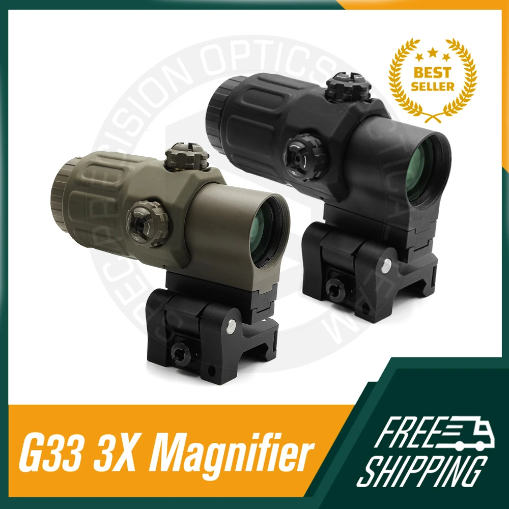 SPECPRECISION G33 3x Magnifier Holographic Scope STS Quick Detachable / QD Mount Optical Collimator Sight Accessories