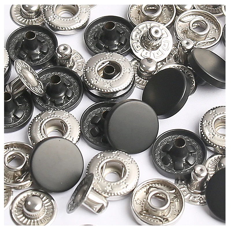 12.5/15mm Metal Buttons Leather Snap Fasteners Round Duty Sewing Accessories Color Button for Clothes Jackets bags leathercrafts