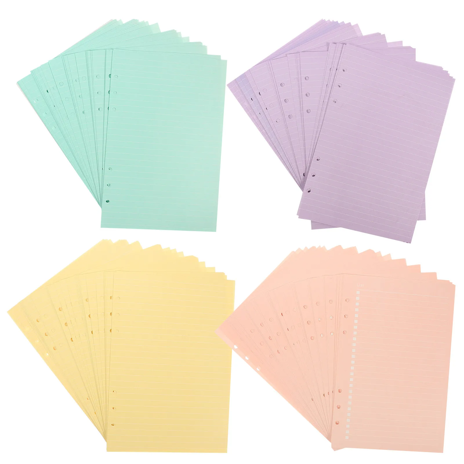 160-sheets-colored-filler-paper-detachable-loose-leaf-notebook-replacement-inserts-smooth-writing-refills-for-notepad-binder