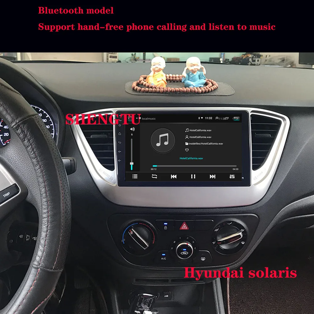 auto electronics Car Monitor For Hyundai Solaris 2 Verna 2016 2017 2018 2019 car music system android no black mirror dvd