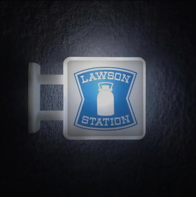Magnetischer Family Mart Hand-Touch-LED-Kühlschrankaufkleber Lawson Convenience Store Leuchtender USB-Kühlschrankaufkleber Heimdekoration
