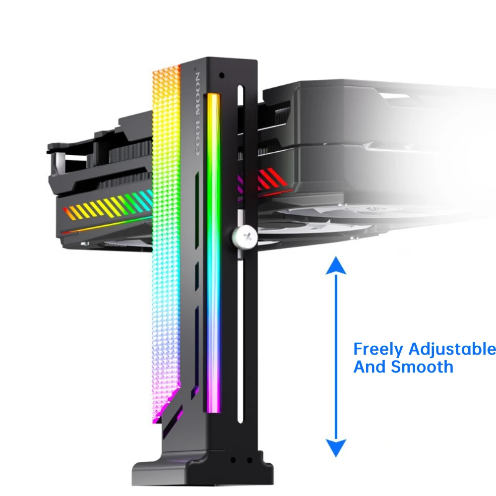 ARGB بطاقة الرسومات GPU دعم 5 فولت 3Pin عنونة الألومنيوم GPU بطاقة الفيديو تبلد قوس قابل للتعديل المسمار هدفين حافظة الكمبيوتر ملحق