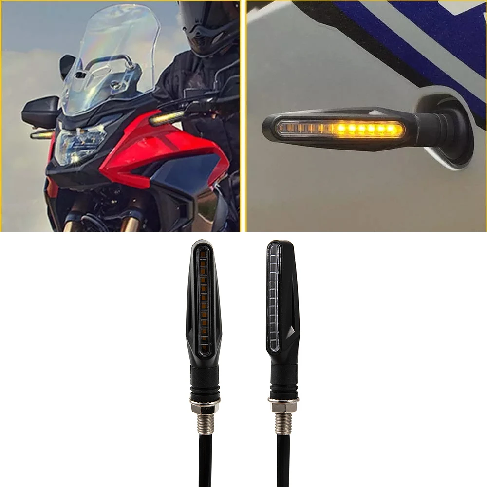 2X Motorcycle LED Turn Signal Lights Blinker For Suzuki DRZ400SM DRZ400S DR650SE Kawasaki Ninja ZX10R Honda CBR250R CBR600RR