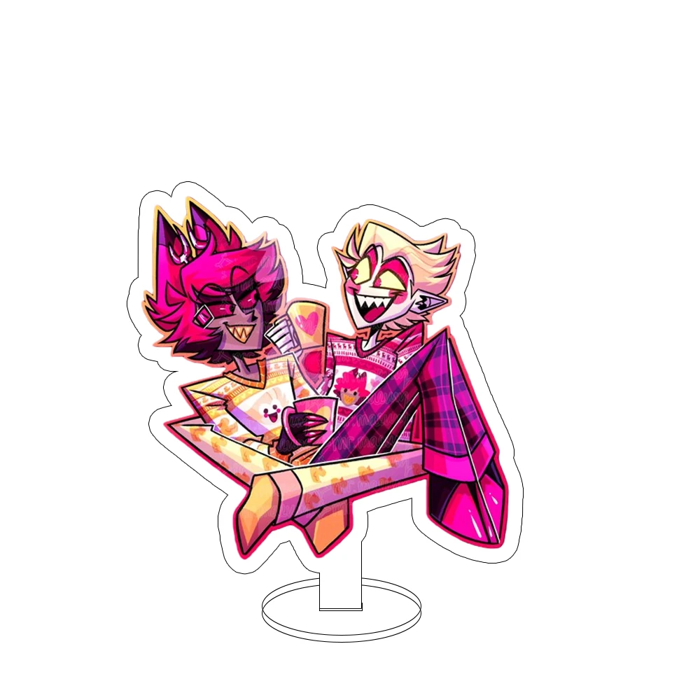 Voor Hazbin Hotel Husk Alastor Vox Lucifer Valentino 15CM Acryl Stand Anime Leuke Desktop Ornament Vrienden Festival Gift