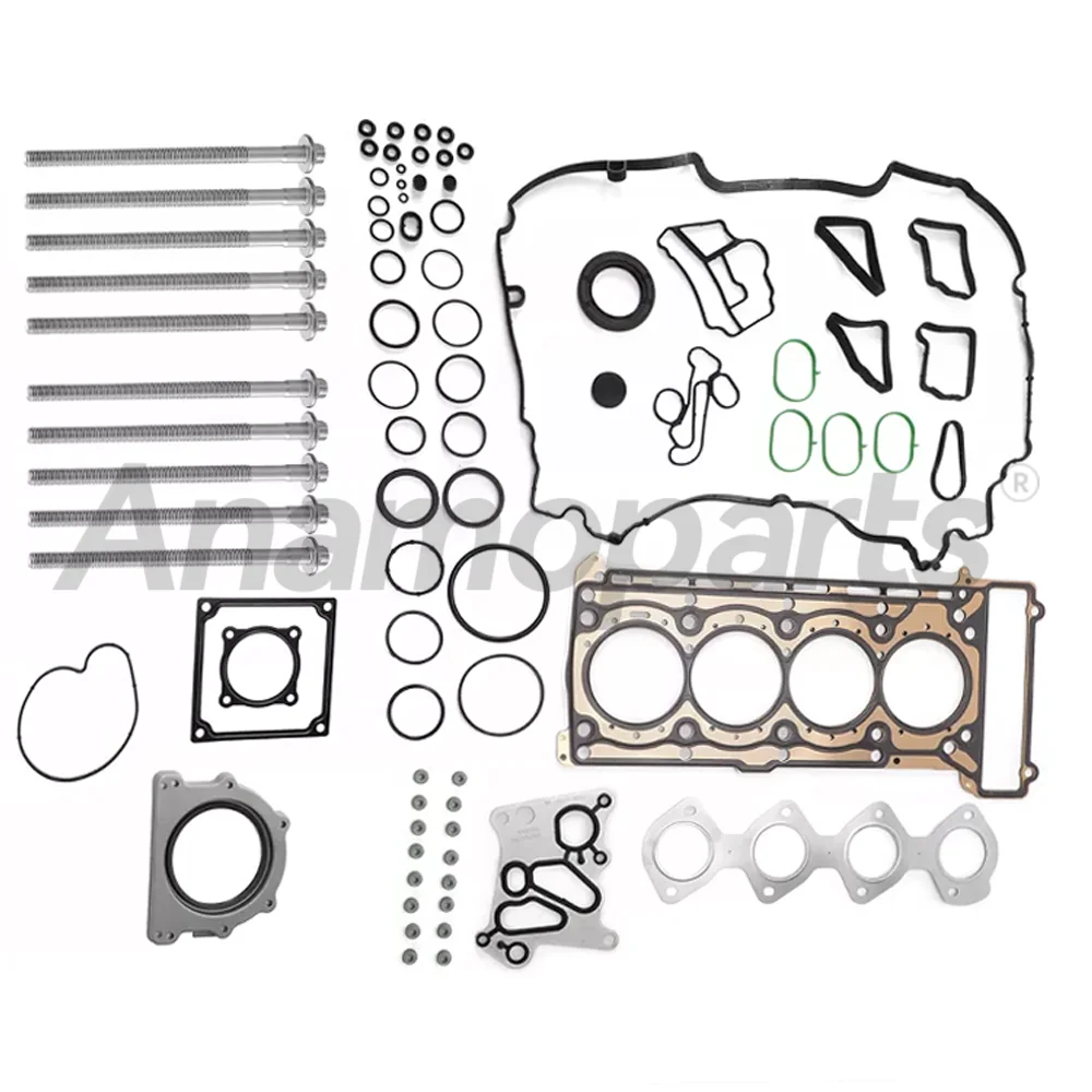 For Engine M271 1.8 T 07-15 Benz SLK 200 250 E200 C R 1.8L Head Gasket/Timing chain/Piston/Ring Repair package kit 2710161321