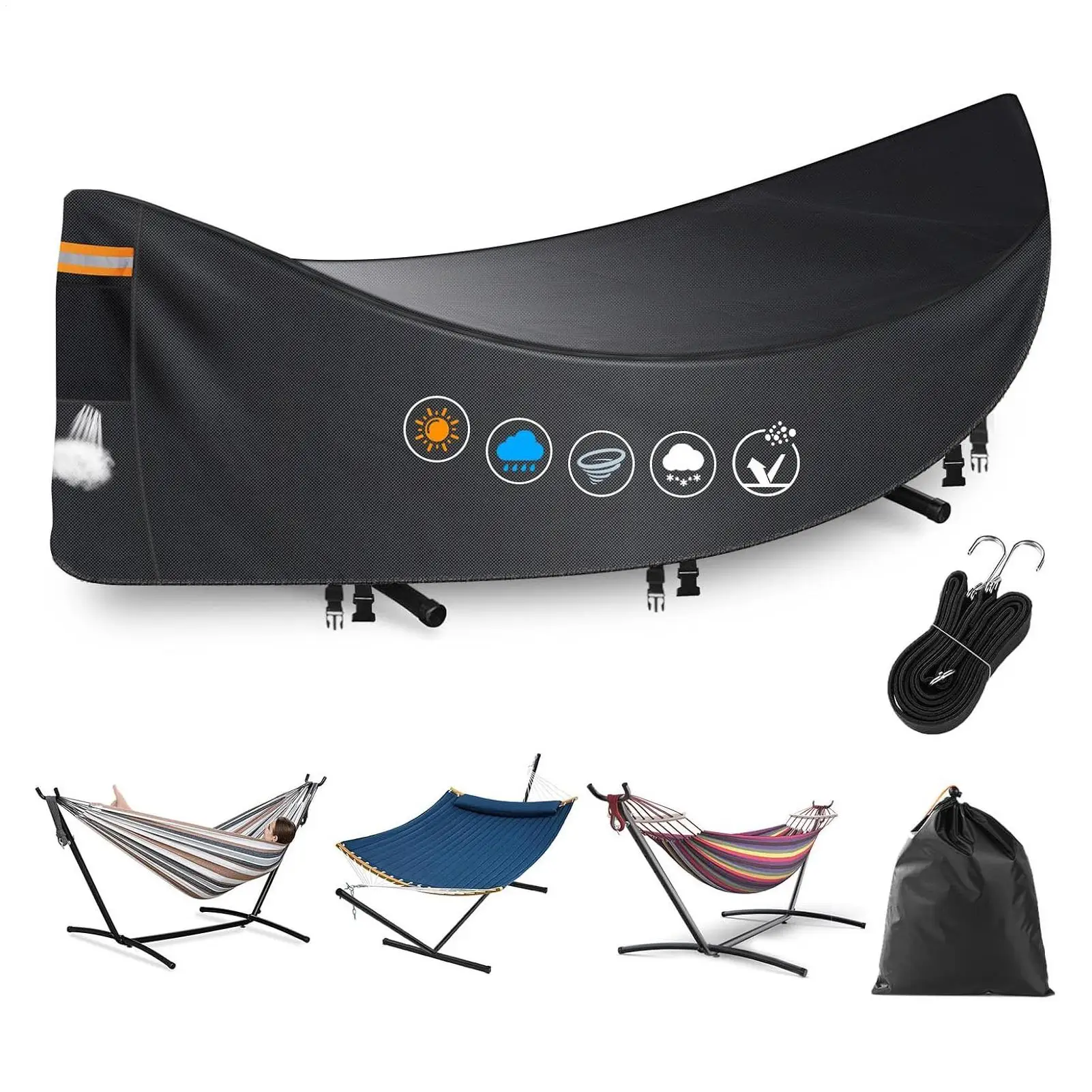 Hammock Cover Water-resistant Dustproof Heavy Duty Protector Camping Hammock Cover for Outdoor Hiking Biking Cycling Mountain