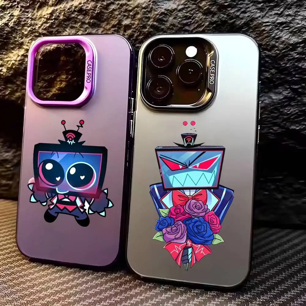 

Vox H-Hazbin H-Hotel Colorful Silver Back Phone Case For IPhone 17 16 15 14 13 12 11 Plus Pro Max Plus