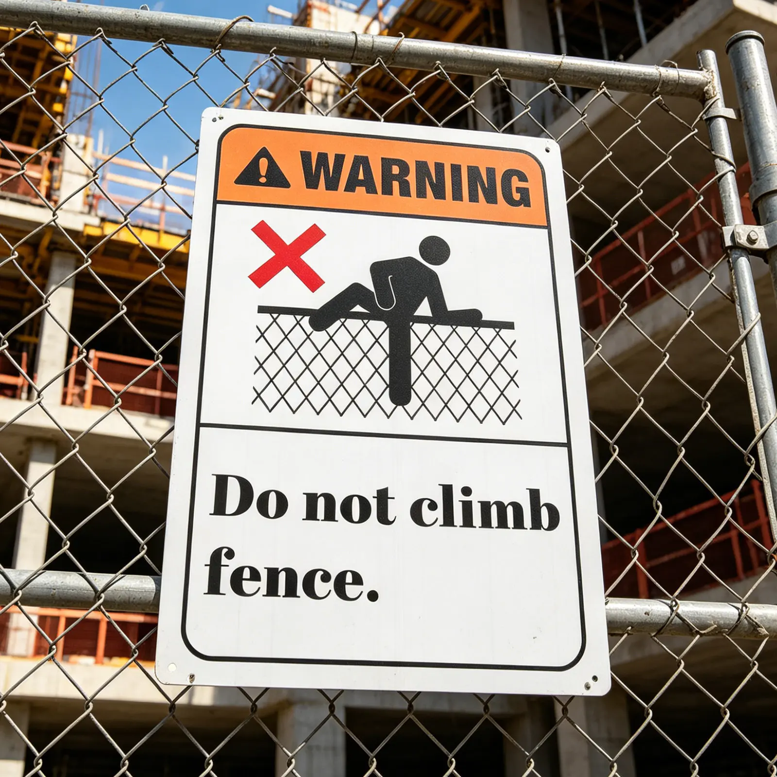 Outdoor Metal Do Not Climb Fence Warning Sign Weather Resistant Garden Yard Safety Metal Caution Security Plaque