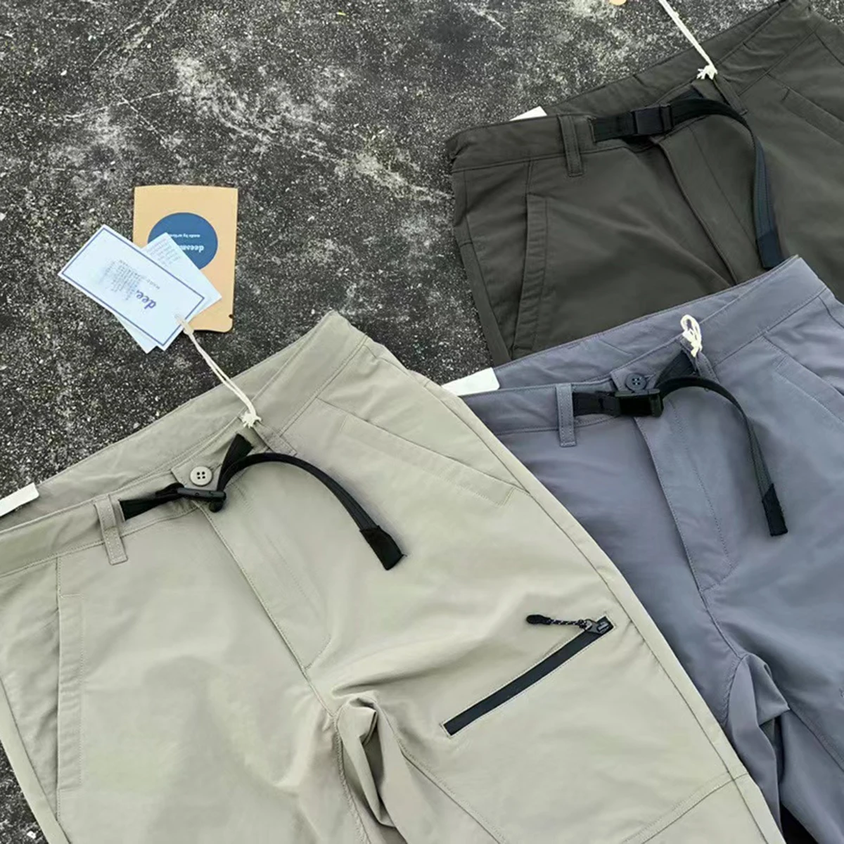 

Мужские повседневные брюки для активного отдыха, быстросохнущие, эластичные, 3D-крой, рабочая одежда, легкие, модные, городские, прямого кроя