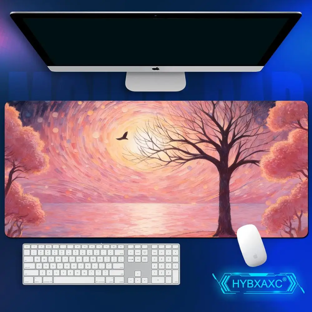 

HYBXAXC XXL Leopard Print Gaming Mouse Pad Large Desk Mat Non-Slip Rubber Items Desk Decoration Room Mats Non-slip Pad Carpet