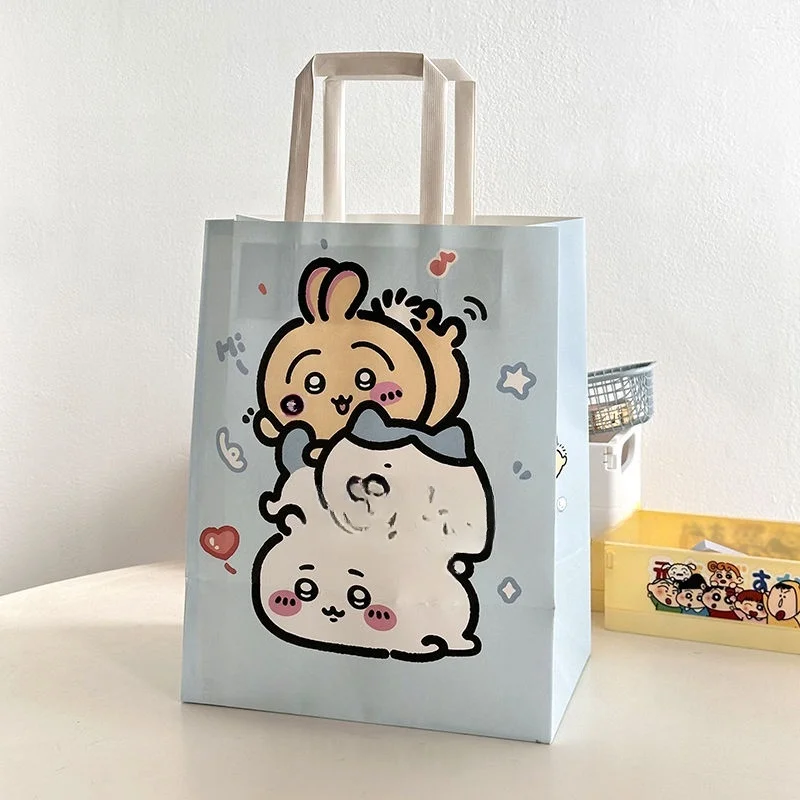 MINISO تشيكاوا حقيبة يد لطيفة kawaii usagi Momonga كيس هدايا رشاقته duricrust كيس ورقي حقيبة التعبئة والتغليف أطفال المدارس المحمولة