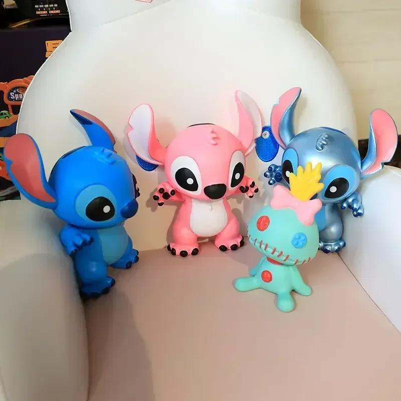 Figurine de dessin animé Disney Stitch Lilo & Stitch en PVC, 20cm, modèle de Collection, poupée, ornement mignon, jouet de dessin animé, cadeau d'anniversaire et de noël