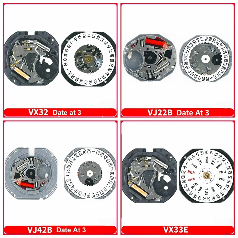VJ20/VJ21C/VJ22B/VJ23B/VJ33B/VJ43B/VJ45B/VJ52B/VX12E/VX32E/VX33E/VX42E/VX43EV/VX50E/VX82E Miyota Watch Quartz Movement