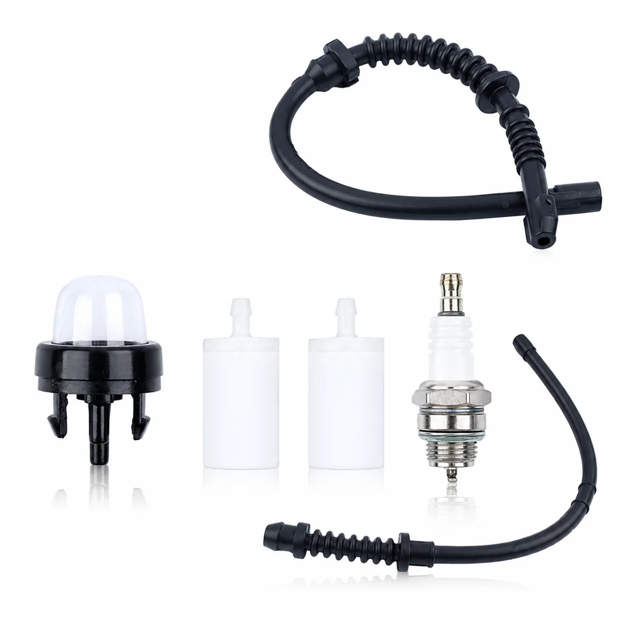 Fuel System Repair Kit For Husqvarna 435/435E/440/440E/445/445E/450/450E Saw Fuel Hose Filter Primer Bulb Spark Plug HUS 445