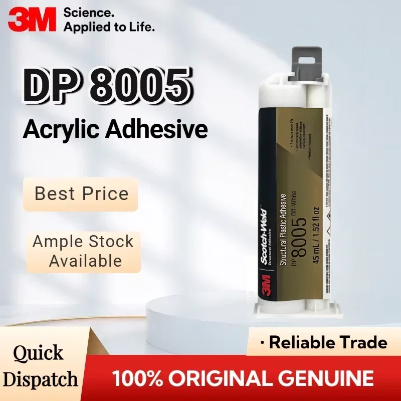 Adhésif plastique Original 3M DP8005, soudure Scotch, adhésif structurel 45ML, adhésif acrylique en deux parties