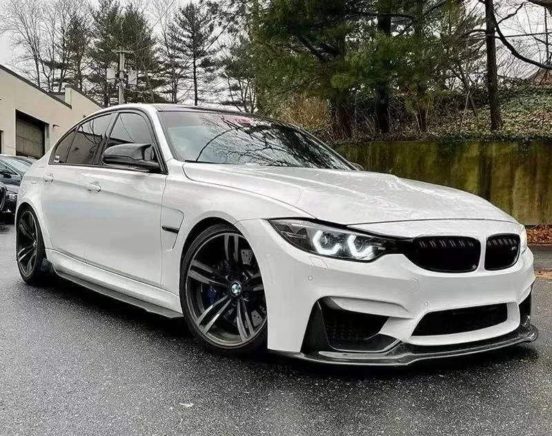 For BMW F80 F82 F83 M3 M4 2014-2020 Car Front Bumper Lip Spoiler Splitter CS Diffuser Splitter Cover Guard Bodykits Tuning